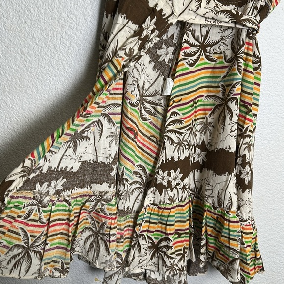 Farm Rio Women’s Size Medium Strapless Wrap Cover Up Mini Short Dress - Picture 7 of 15